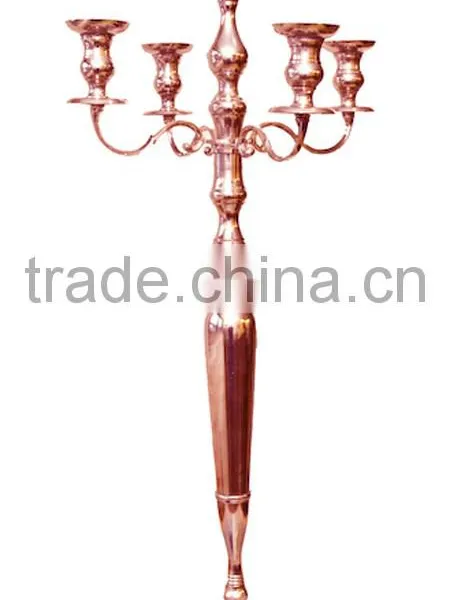 New Arrival ! Rose Gold Candelabra, Copper Candelabra For Wedding Decoration, Candle Holder Centerpiece photo-3