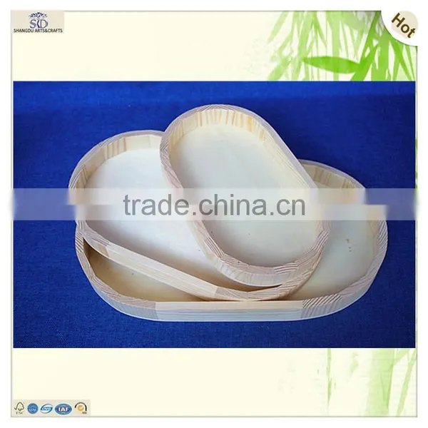 Wholesale Simple Elegant S/3 Home Storaging Oval Pine Tray photo-6