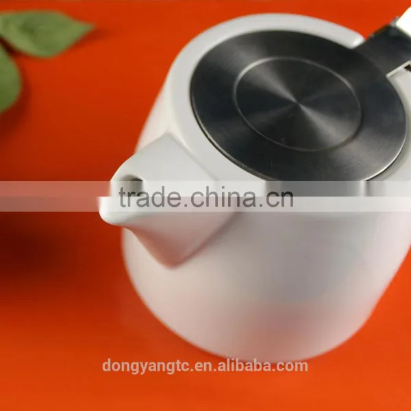 Factory Wholesale Custom Handmade Ceramic Teapot With Stainless Steel Lid and Infuser photo-2