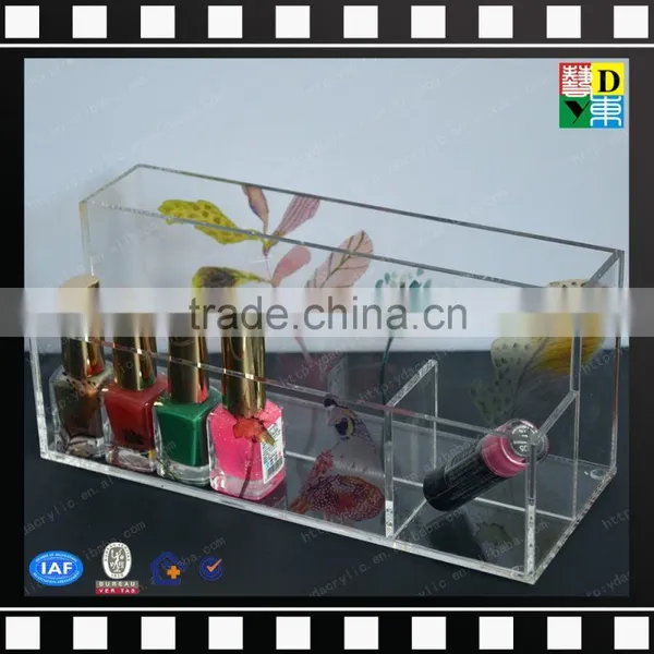 2016 Latest Plexiglass Cosmetic Box/ PMMA Acrylic Makeup Multi Storage Case photo-4