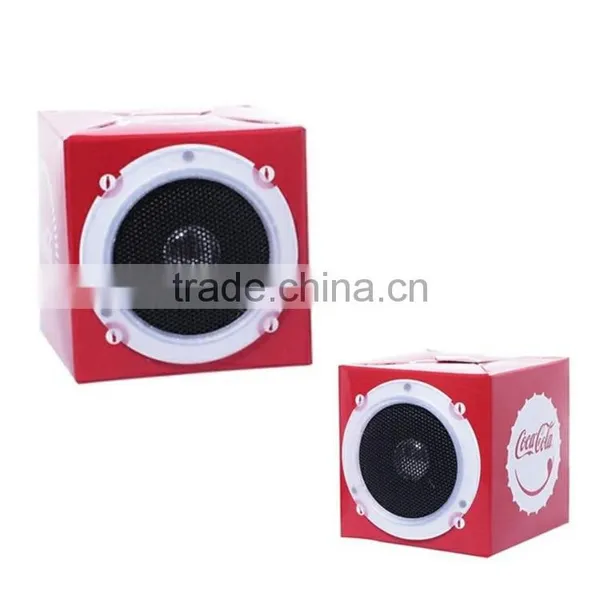 New Design Custom Full Logo Printing Foldable Cardboard Mini Speaker for Promotion Gift photo-5