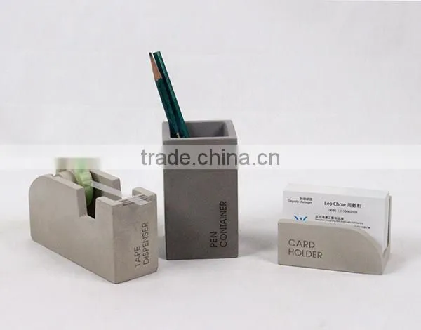 Fancy Concrete Desk Supplies Packing Tool Cement Mini Tape Dispenser photo-2