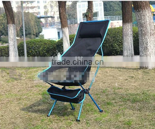 2016 New Outdoor Aluminum Alloy Extended Edition Moon Chair Folding Portable Fishing Chair Director Chair With Pillows photo-4