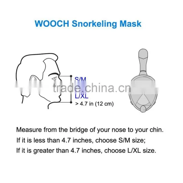 Full Face Snorkel Mask - Easybreath Snorkeling Mask Surface Scuba Diving Goggles Swimming Kit - 180 View Anti Fog - Detachable photo-3