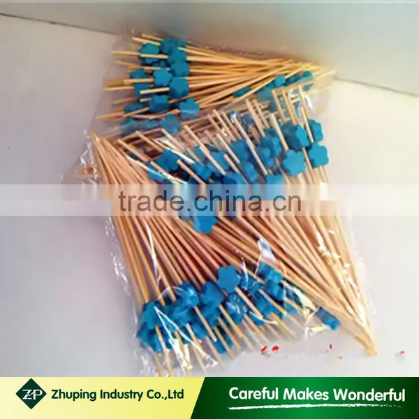 ZHUPING Colorful Decoration Bamboo Ball Picks Toothpick
