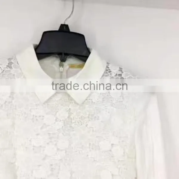 Women Chiffon Lace Blouse Stock Clothes photo-2