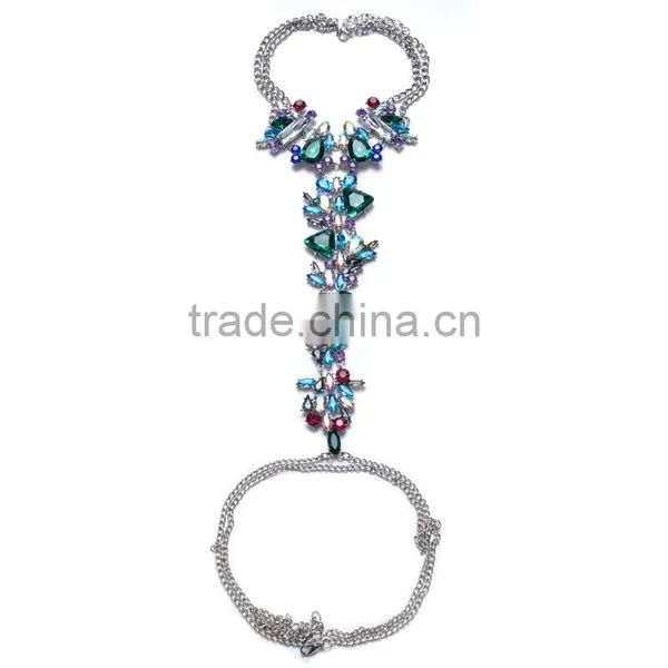 Luxury Geometric Crystal Gems Sexy Body Chain Jewelry for Pretty Girls photo-5