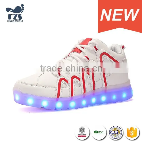 HFJH205 High Top Flashing Light Night Running Sneaker Men Led Shoes photo-2