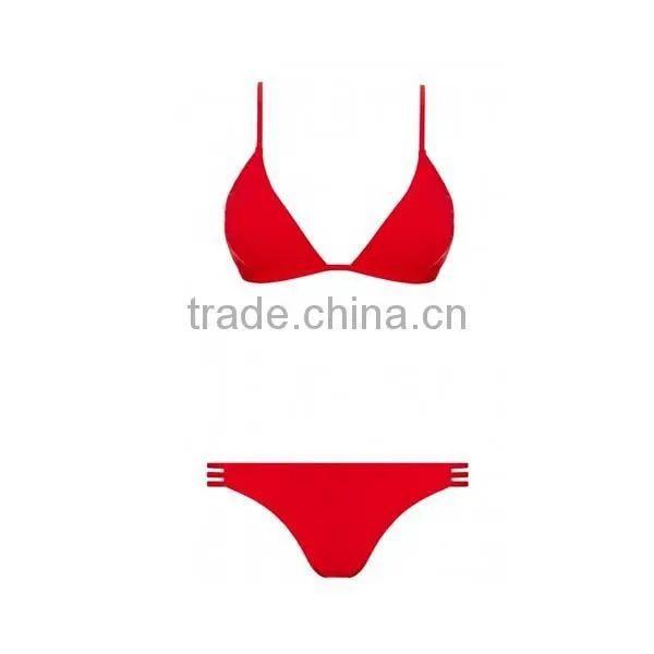 High Quality Red Sling Sexy Women Push up Bikini Swimwear photo-2