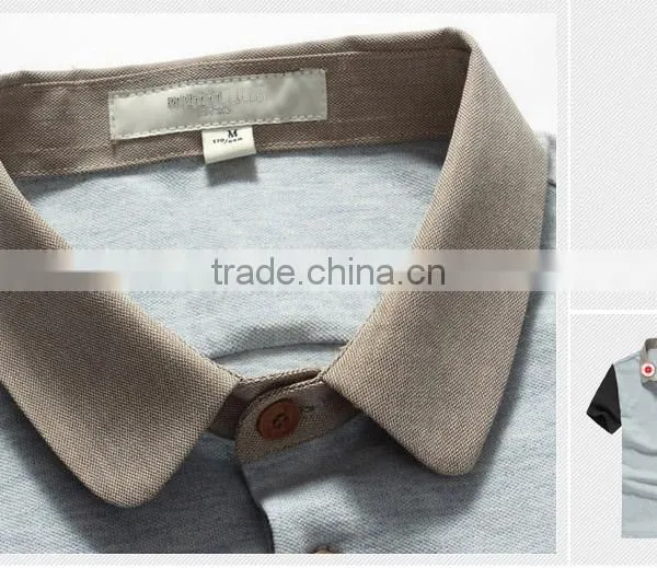 Good Quality Outdoor Two Color Sublimation Custom Man Polo T-Shirt 100% Cotton photo-3