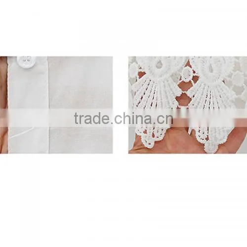 Last New Design Hollow Polyester Patchwork Solid White Women's Cardigan photo-2