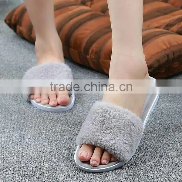 Ladies Shoes Fur Quiet Warm Winter Indoor Home Slipper photo-5