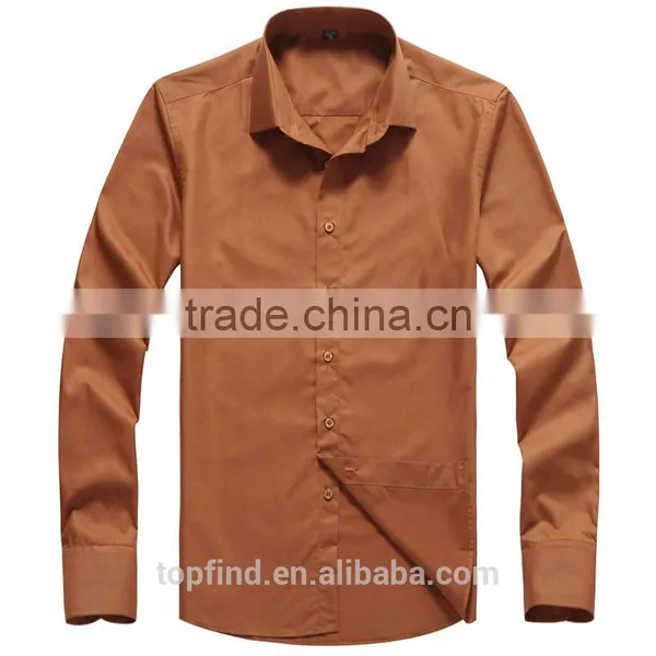 China Supplier Oem Classic Solid Color Mens Dress Shirt European Collar European Size photo-2