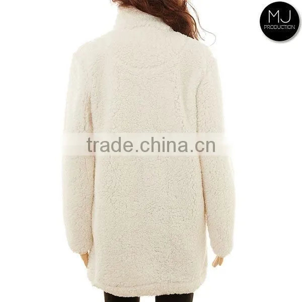 Wholesale Women Monogrammed Plaid Patch Fleece Pullover photo-3