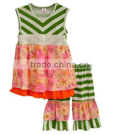 Summer Little Girls 2 Pieces Kids Children's Clothing Outfits photo-5