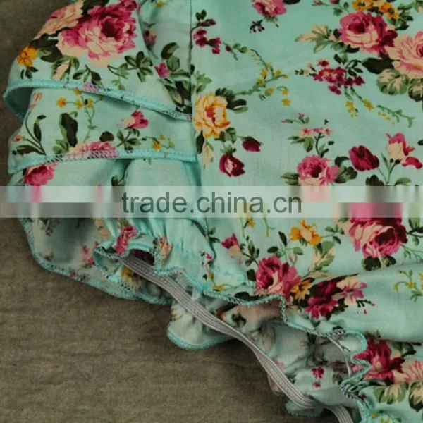 Infant Gtirls' Cotton Flower Straps Ruffles Bodysuit photo-6