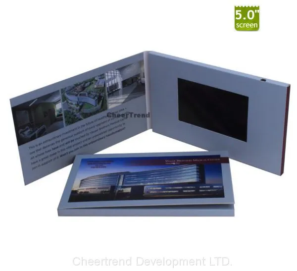 2017 Hotest A5 Brochure 5 Inch TFT Lcd Video Greeting Card, Lcd Video Cards, Video Brochure photo-5