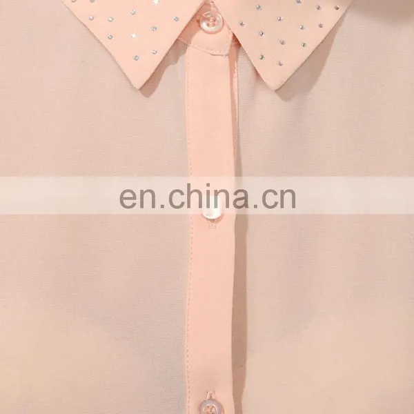 CHEFON Long Sleeve Rhinestoned Collar Models Ladies Suit Sets Skirt and Blouse for Lady photo-4