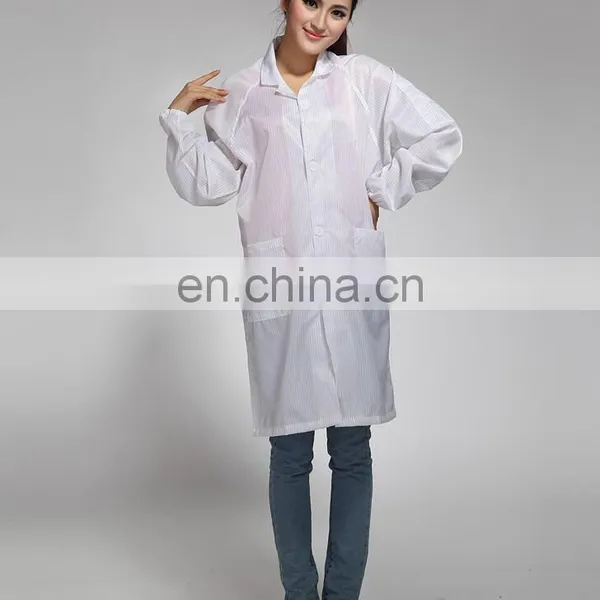 China Hot Sale Antistatic Polyester Grid Coverall Clean Room Coverall photo-3