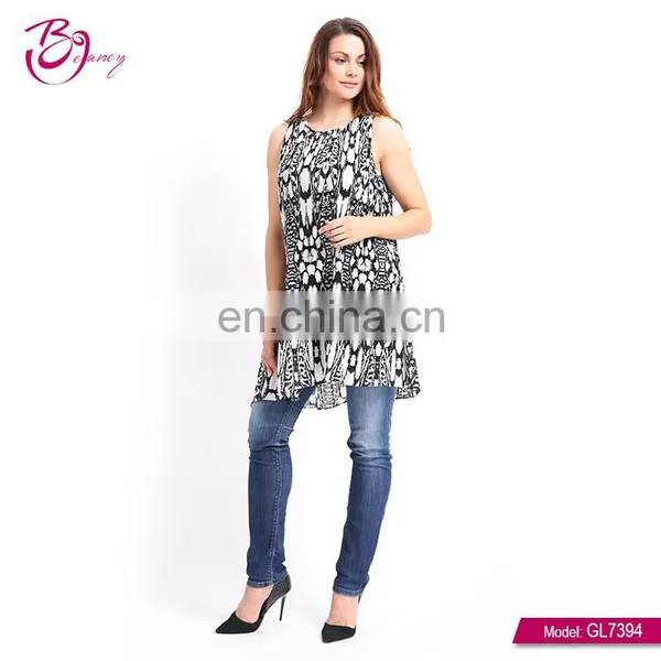 Black And White Latest Design Plain Chiffon Brand Classy Dress photo-4