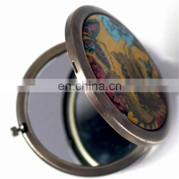 Wholesale Handmade Yes Foldable Personalized Metal Makeup Mirror photo-3