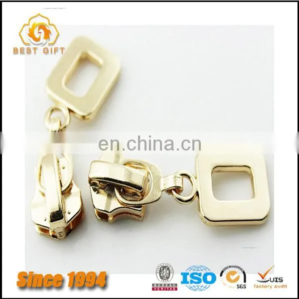 Wholesale Custom Cheap Garment Accessories Jacket Gold Metal Logo Zippers photo-3