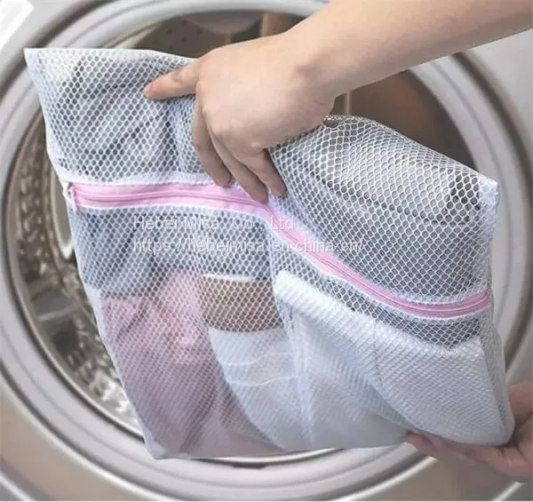 Factory Price Colorful Coarse Mesh Laundry Bag With Zip photo-2