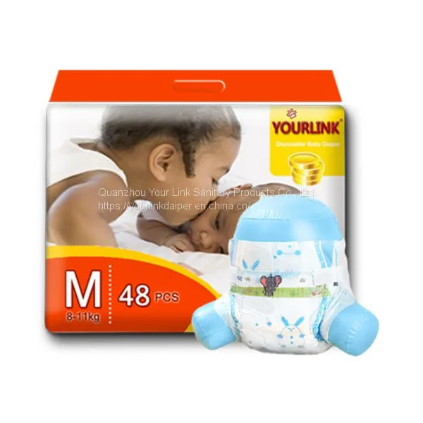 Cheapest New Premium Soft Disposable Baby Diaper Manufacturer in China Free Sample
