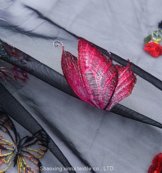 African Chantilly Guipure Bridal Lace Embroidery Fabric for Wedding Dress photo-3