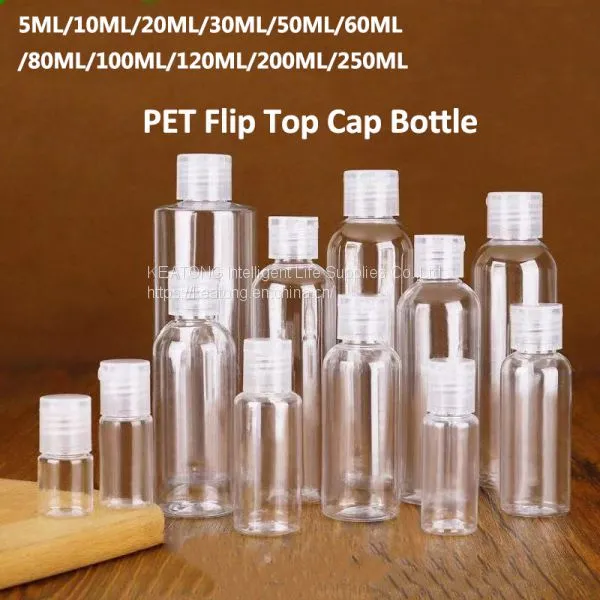 High Quality 5ml 10ml 20ml 30ml 50ml 60ml 80ml 100ml 120ml 200ml 250ml Square&Round Shape Clear PET Plastic Bottle