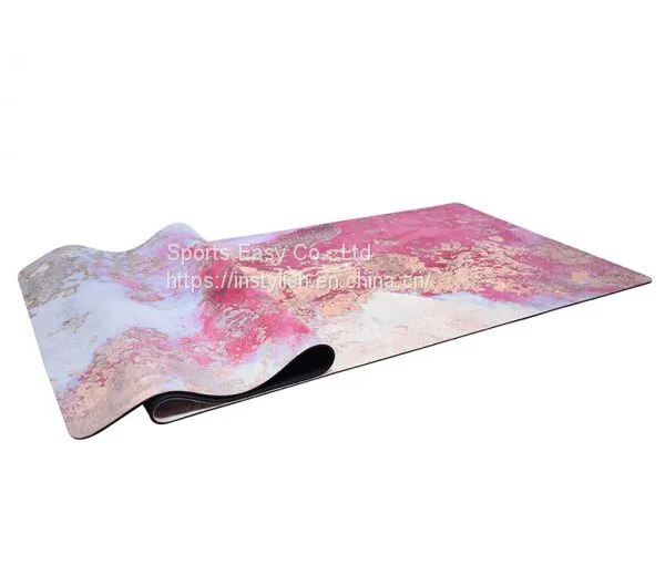 Custom Eco Friendly Digital Printed TPE Suede Yoga Mat photo-2