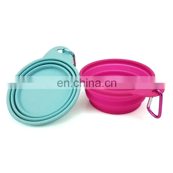 Travel Dog Bowl Convenience Feeder for Dogs,folding Bowl Silicon Material With Hook Portable Dog Bowl photo-6