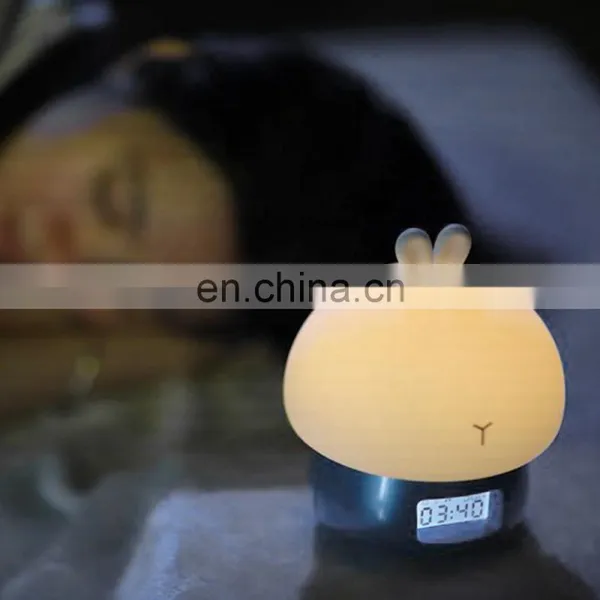 Colorful Changeable Night Light Table Lamp Alarm Clock Children Kids Digital Clock photo-2