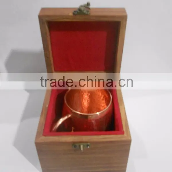 Copper Moscow Mule Mug Set Of Two With Wooden Box, Copper Mug With Custom Packing Service photo-5