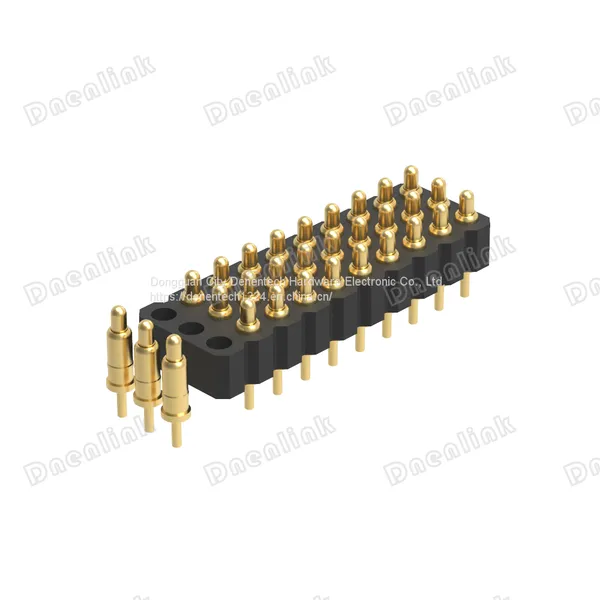 Dnenlink 2.00mm Pitch Triple Row H2.5mm Straight SMT Type Male Header PogoPin Connector