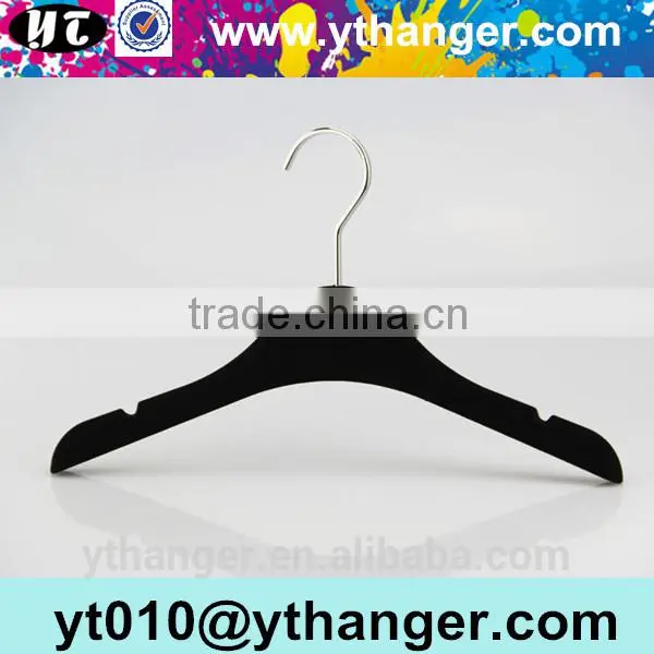 YY0453 Manufacturers Velvet Kids Hanger Children Coat Plastic Hanger for Baby Clothes photo-4