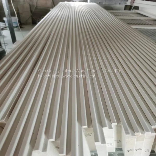 Gesso Primed Natural Wood Plantation Shutter Components photo-3