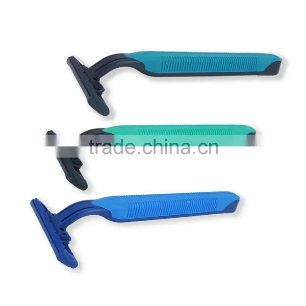 D227L Rubber Handle Twin Blade Shaving Disposable Razor photo-2