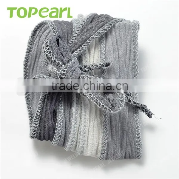 Topearl Jewelry Freshwater Pearl and Silk Ribbon Bracelets World Best Bracelets for Women CLL154 photo-2