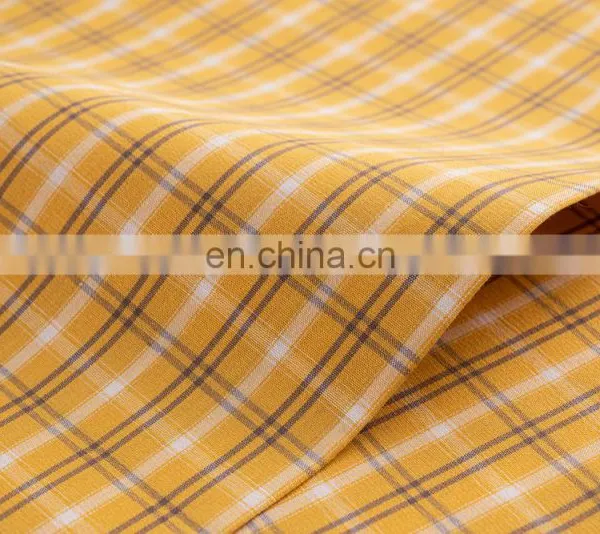100% Cotton Yarn Dyed Check Design Plain Tartan Fabric for Women Garment photo-3