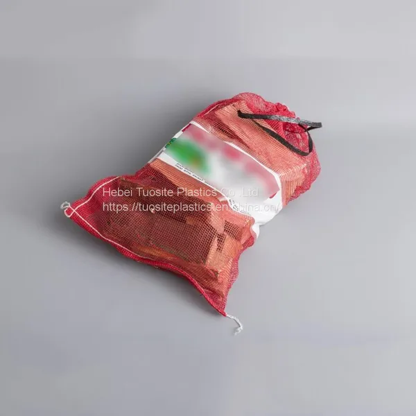 Wholesale Firewood PP Leno Mesh Bag/Nets Bags for Firewood Seafood Crayfish Packing Bags