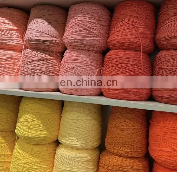 Solid Color High Quality Yarn Rug Cone Wool Tufting Cotton Yarn For Rug photo-3