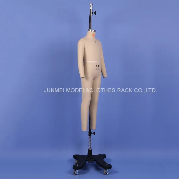 Fast Delivery Child Mannequins Fiberglass Dress Forms Covered With Fabric Tailor Mannequin Forms Size #120 photo-2