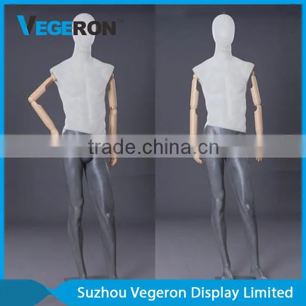 Flexible Male Mannequin With Wood Arms photo-6
