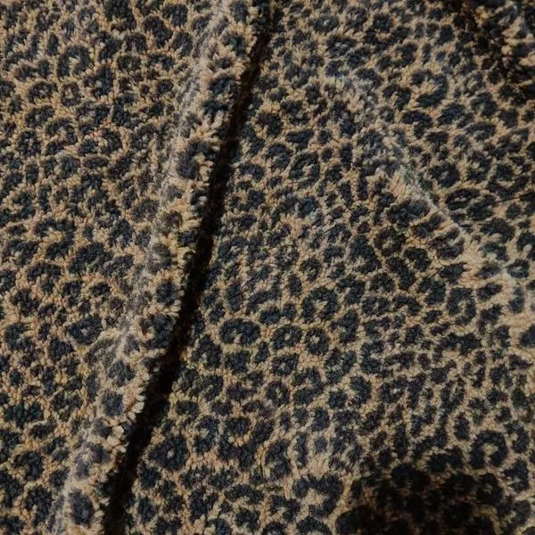 100% Polyester Jacquard Sherpa Fleece Fabrics Faux Fur Fabrics Artifical Fur Plush photo-3