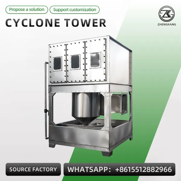 Industrial Cyclone Tower Waste Gas Treatment Equipment PP Cyclone Spray Tower for Printing and Painting photo-5