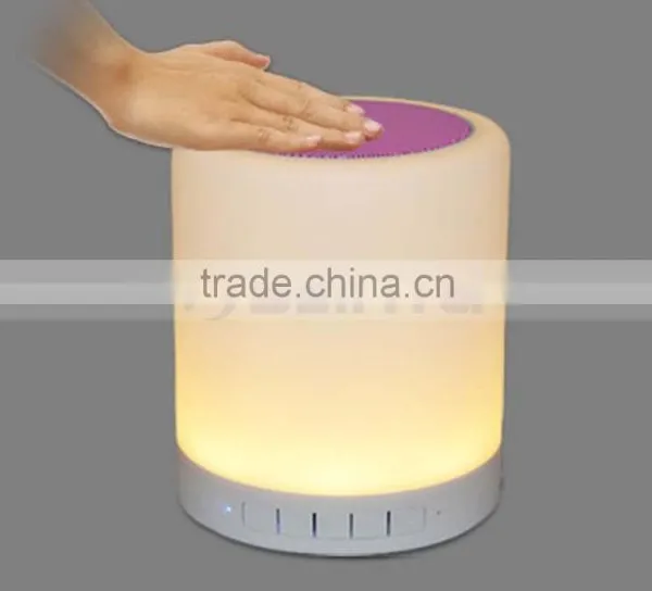 LED TF Aux Bluetooth 7 Colors Changering Wireless Smart Bluetooth Lamp Speaker With Blue Green Light Hook photo-5