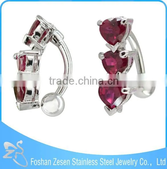 Fashionable Design Gold Plated Flower Zircon Industrial Navel Piercing Jewelry photo-4