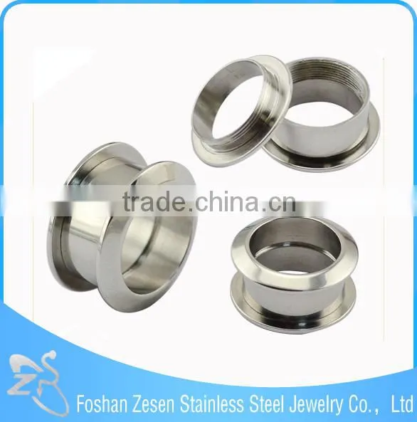 China Manufacturer Medical Steel Gold Screw Fit Flesh Tunnel Ear Plug Stretcher photo-2