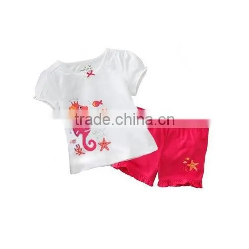 Wholesale Icecream Kids 2 Pcs Clothing Set,summer Child Clothes Set,cotton Girls T-shirt and Shorts Sets,child Two-piece Suits Quality Choice photo-5
